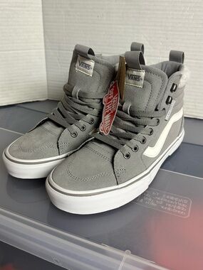 Vans sk8 Hi Grey Faux Fur Shoes